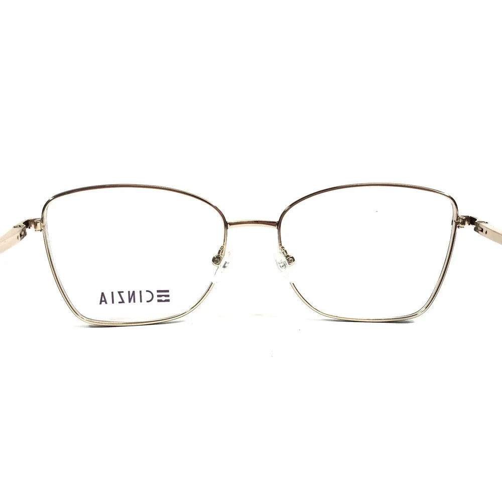 Cinzia Eyeglasses Frames CIN-5185 C2 Gold Black Butterfly Wire Rim 54-17-140